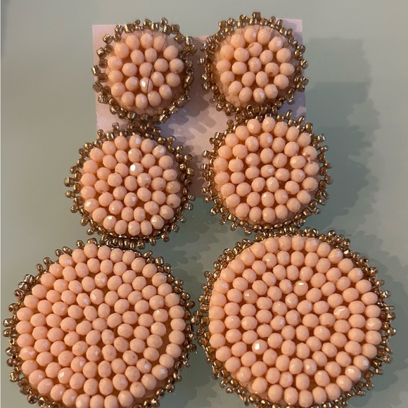 Elegant glass handmade triple dangle earrings - Picture 7 of 9